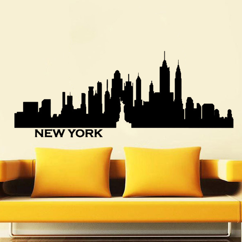 Office Furniture York - New York City Naklejka ścienna Skyline