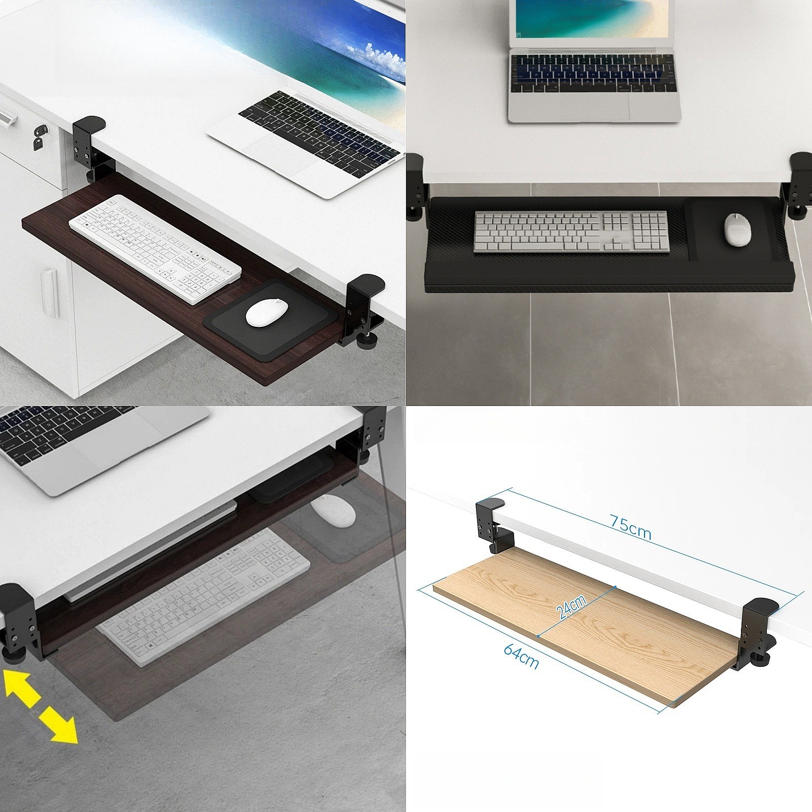 Keyboard Drawer Under - Wysuwany uchwyt na klawiaturę pod biurko,