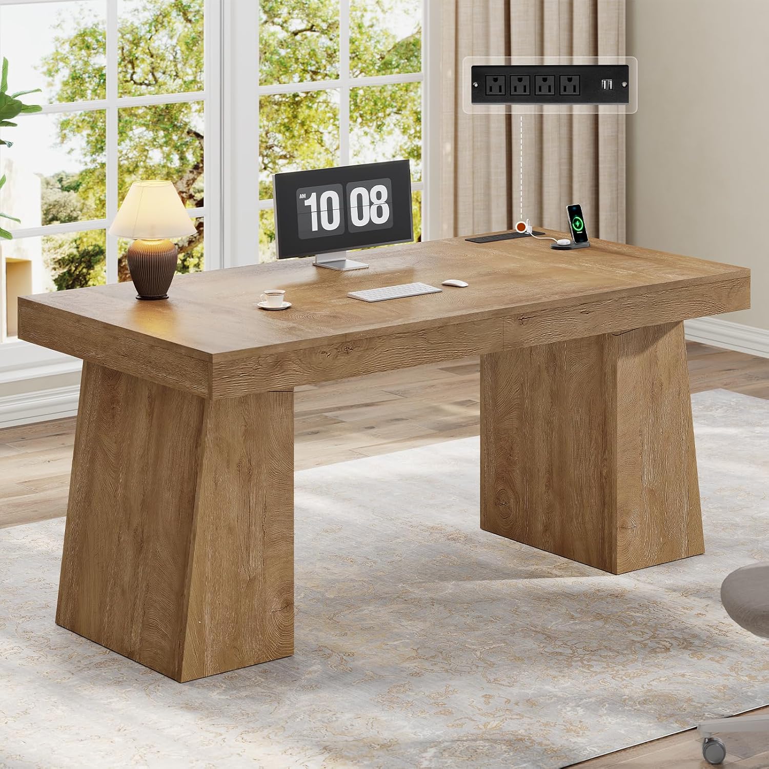 Office Furniture Outlet - Biurko wykonawcze o długości 55,9 cala