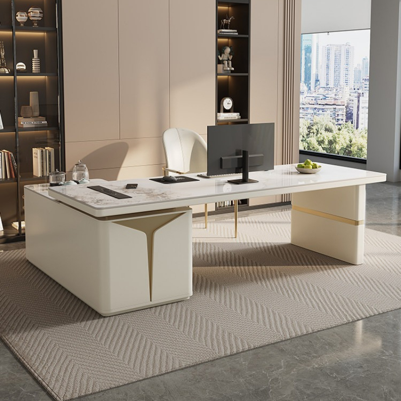 Office Furniture Com - Nowoczesne, wielofunkcyjne biurko szefa z przestrzenią