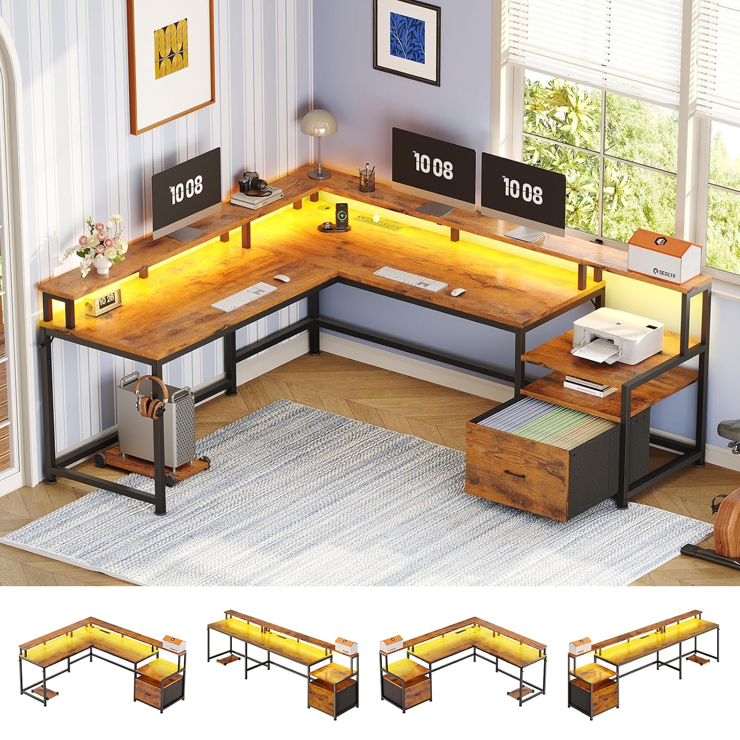 Office Furniture Outlet - Biurko w kształcie litery L z