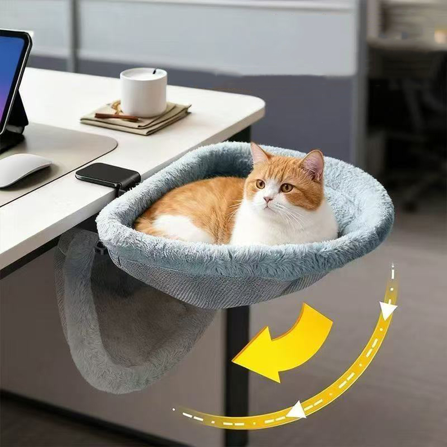 Łóżko dla kota na biurko, skła – Under Desk Hammock recenzja i cena