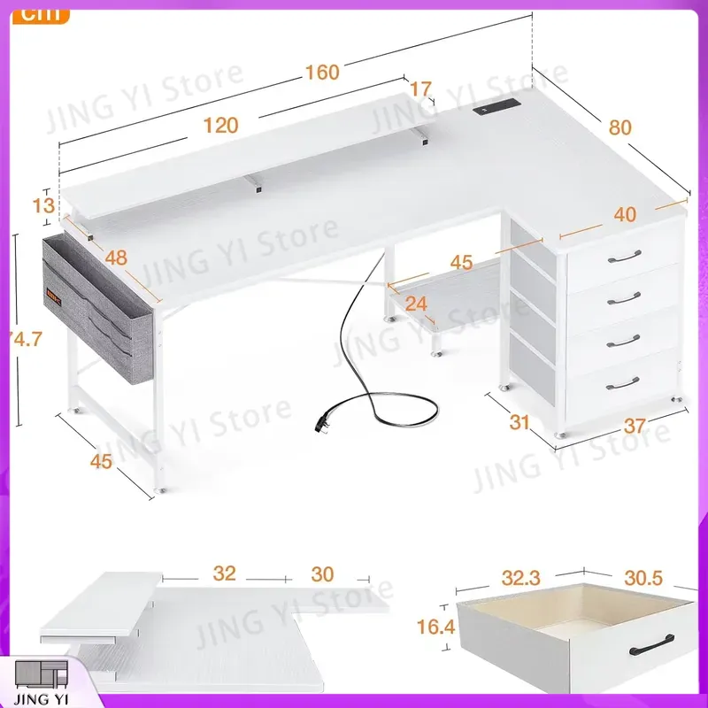 Biurko komputerowe w kształcie – Office Furniture Outlet recenzja i cena