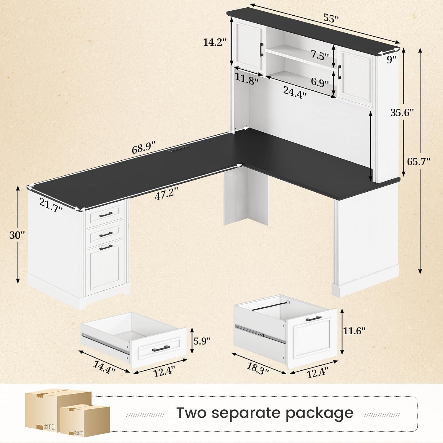 Biurko w kształcie litery L z  – Office Furniture Outlet recenzja i cena