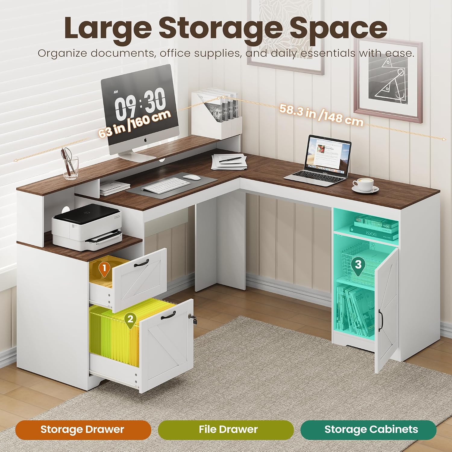 Biurko narożne w kształcie lit – Office Furniture Outlet recenzja i cena