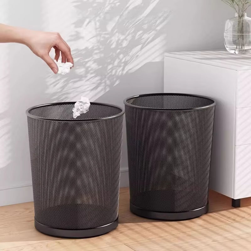 Duży czarny metalowy kosz na ś – Paper Basket Mesh recenzja i cena