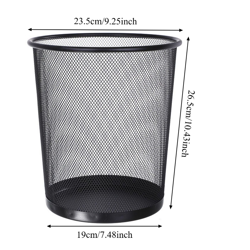 Duży czarny metalowy kosz na ś – Paper Basket Mesh recenzja i cena