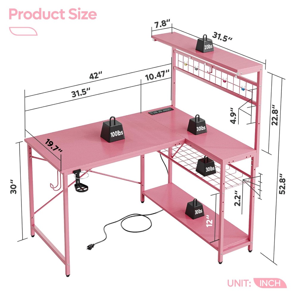 Biurko gamingowe 42 L, biurko  – Office Furniture Outlet recenzja i cena