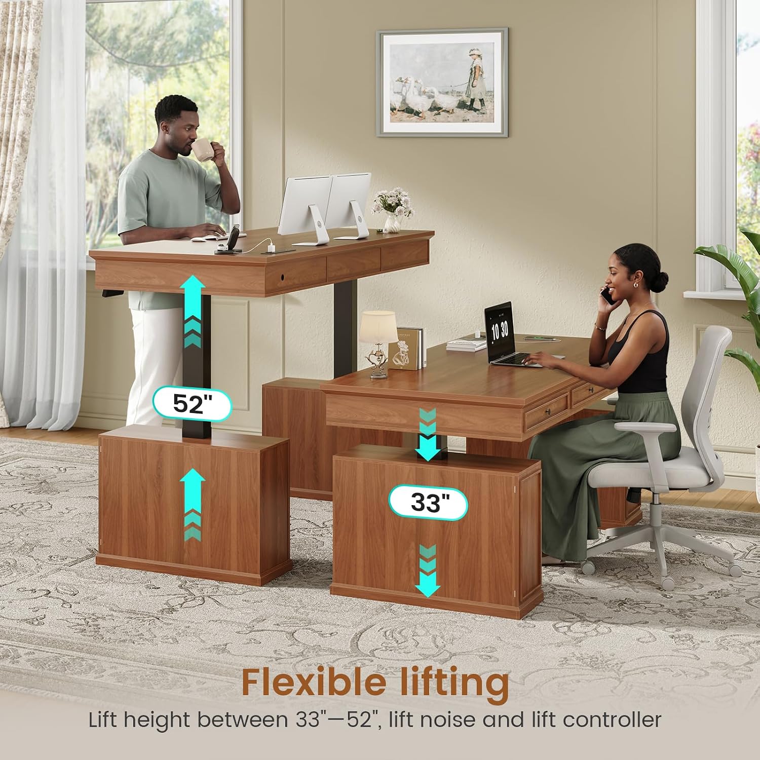 Biurko elektryczne typu farmho – Office Furniture Outlet recenzja i cena
