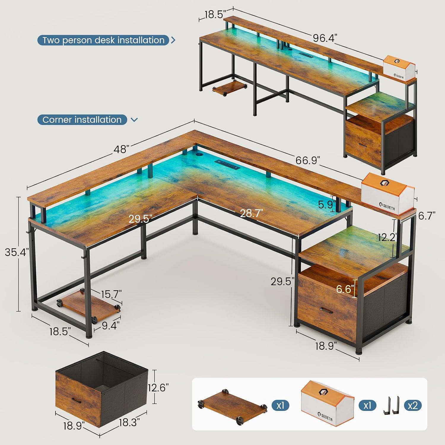 Biurko w kształcie litery L z  – Office Furniture Outlet recenzja i cena