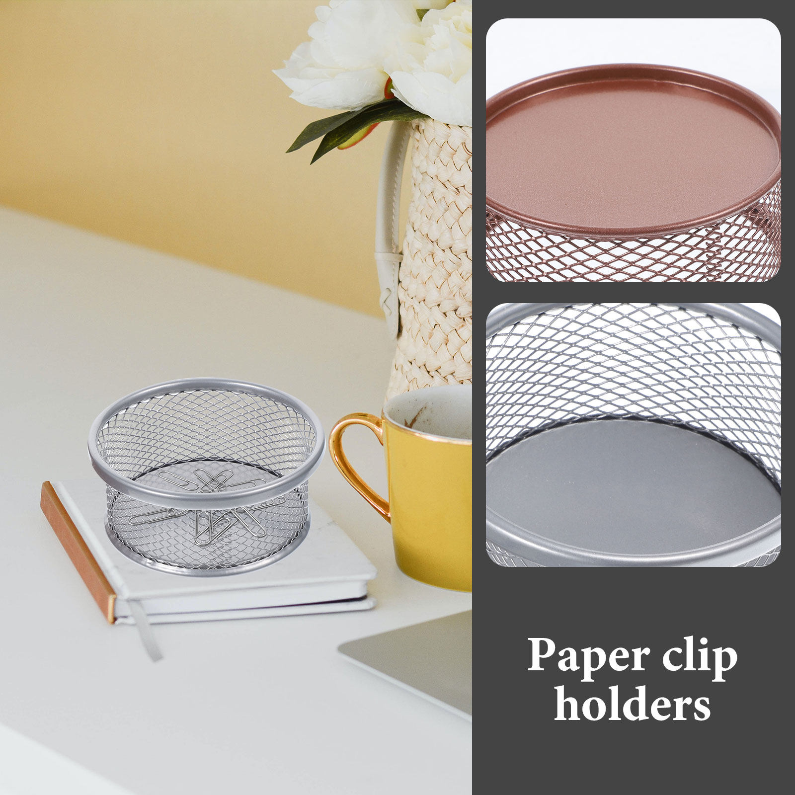 2 szt. Metalowy pojemnik na sp – Paper Basket Mesh recenzja i cena